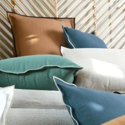 Coussin Et Housse|STOF Coussin carré coton (45 x 45 cm) Helios Ecru