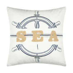 Coussin Et Housse|STOF Coussin carré coton (45 x 45 cm) Maritime Bleu marine
