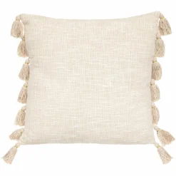 Coussin Et Housse|ATMOSPHERA Coussin carré coton (50 x 50 cm) Gypsy Ivoire Beige