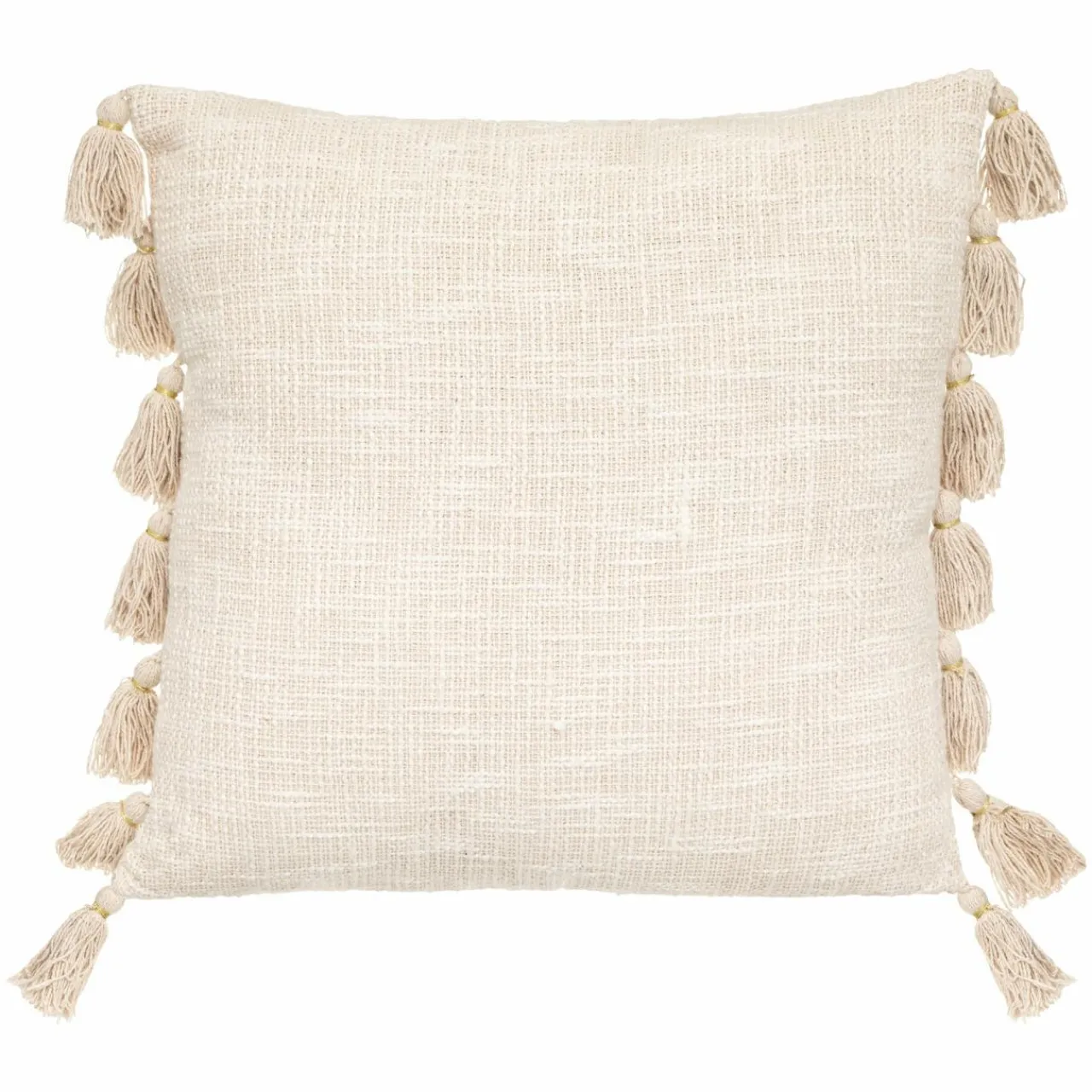 Coussin Et Housse|ATMOSPHERA Coussin carré coton (50 x 50 cm) Gypsy Ivoire Beige