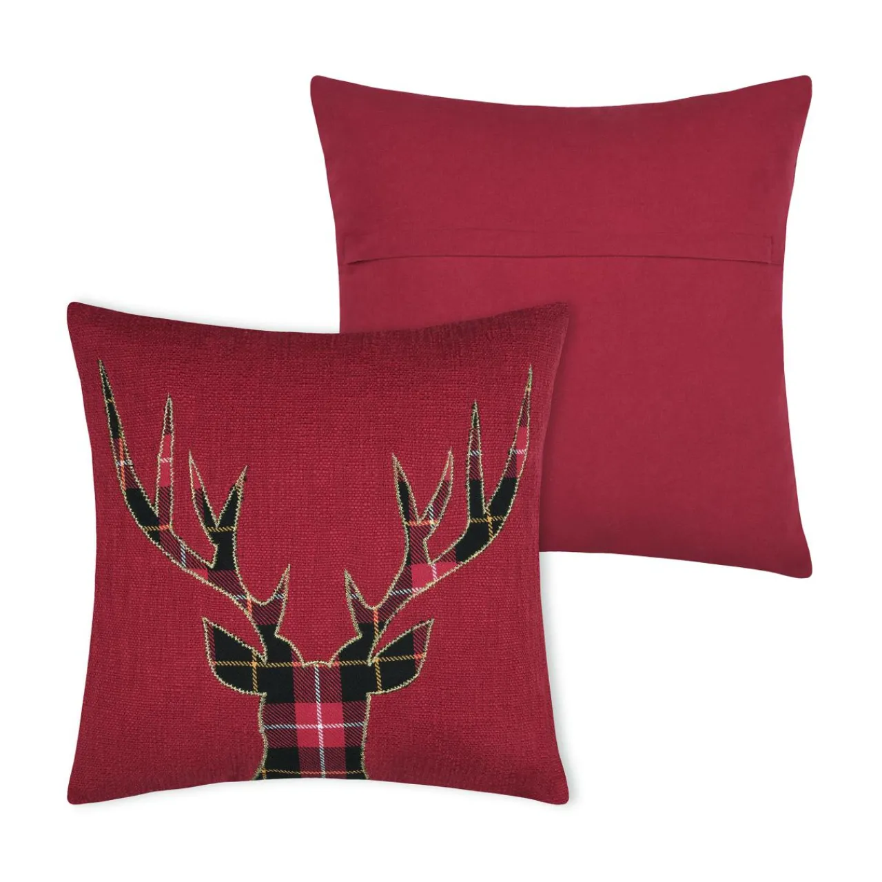 Coussin Et Housse|STOF Coussin carré coton (45 x 45 cm) Finna Rouge