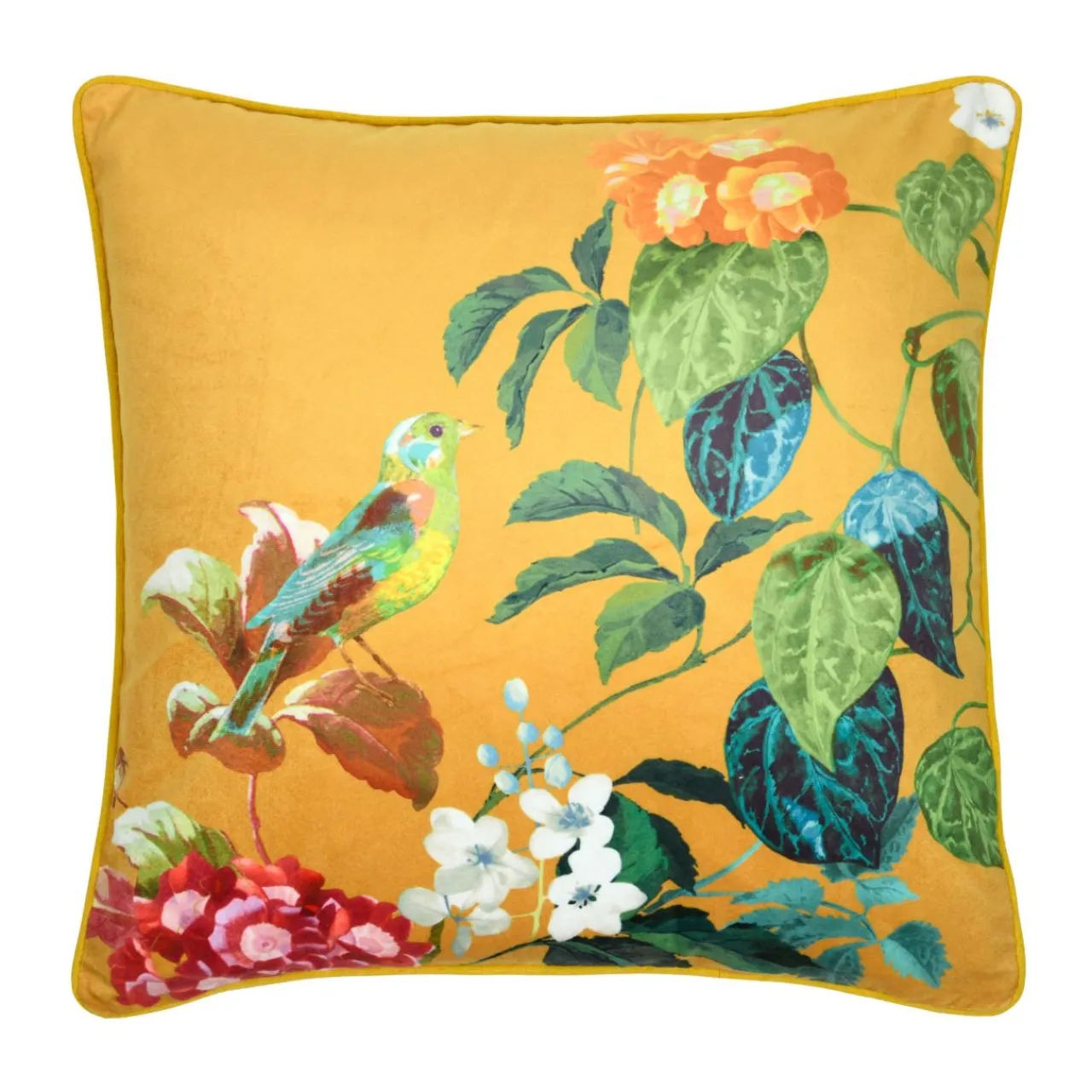 Coussin Et Housse|STOF Coussin carré coton (50 x 50 cm) Emmy Jaune moutarde