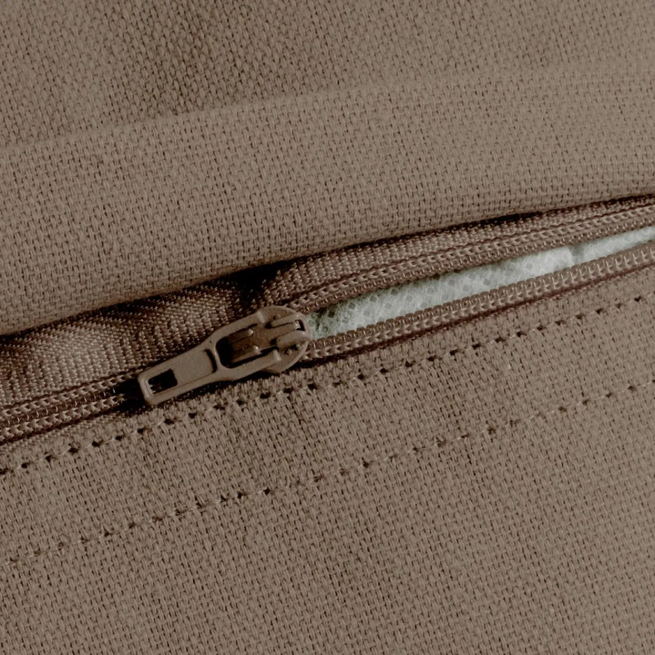 Coussin Et Housse|EMINZA Coussin carré coton (45 x 45 cm) Pixel franges Taupe