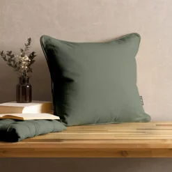 Coussin Et Housse|EMINZA Coussin carré coton (60 x 60 cm) Pixel Vert kaki