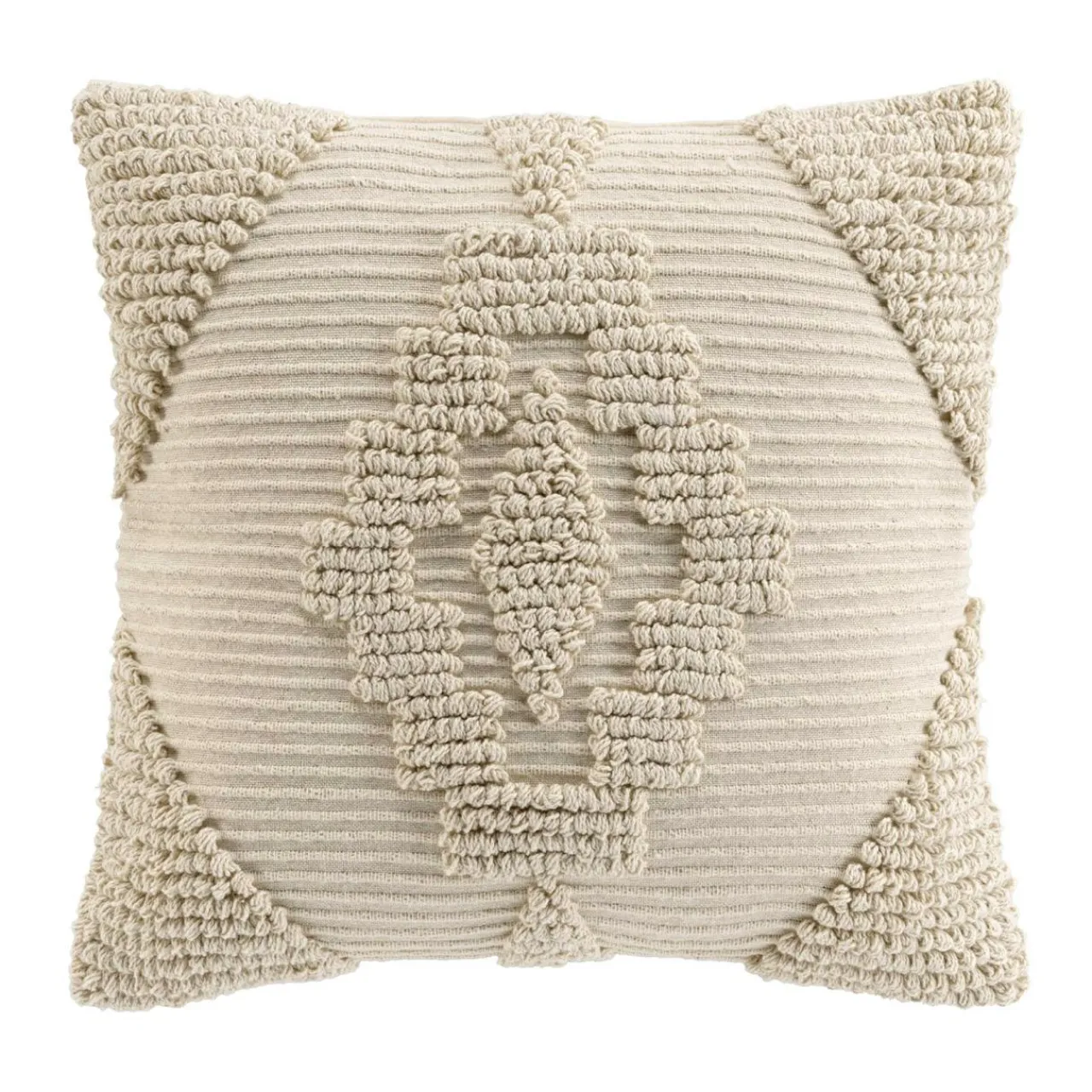 Coussin Et Housse|douceur d'intu017drieur Coussin carré coton tufté (45 x 45 cm) Kamary Ecru