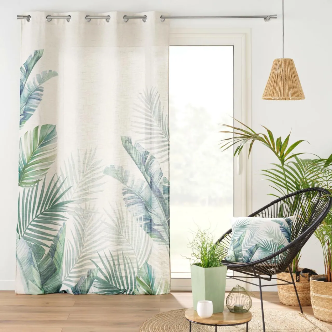 Coussin Et Housse|douceur d'intu017drieur Coussin carré effet lin (45 x 45 cm) Native Vert