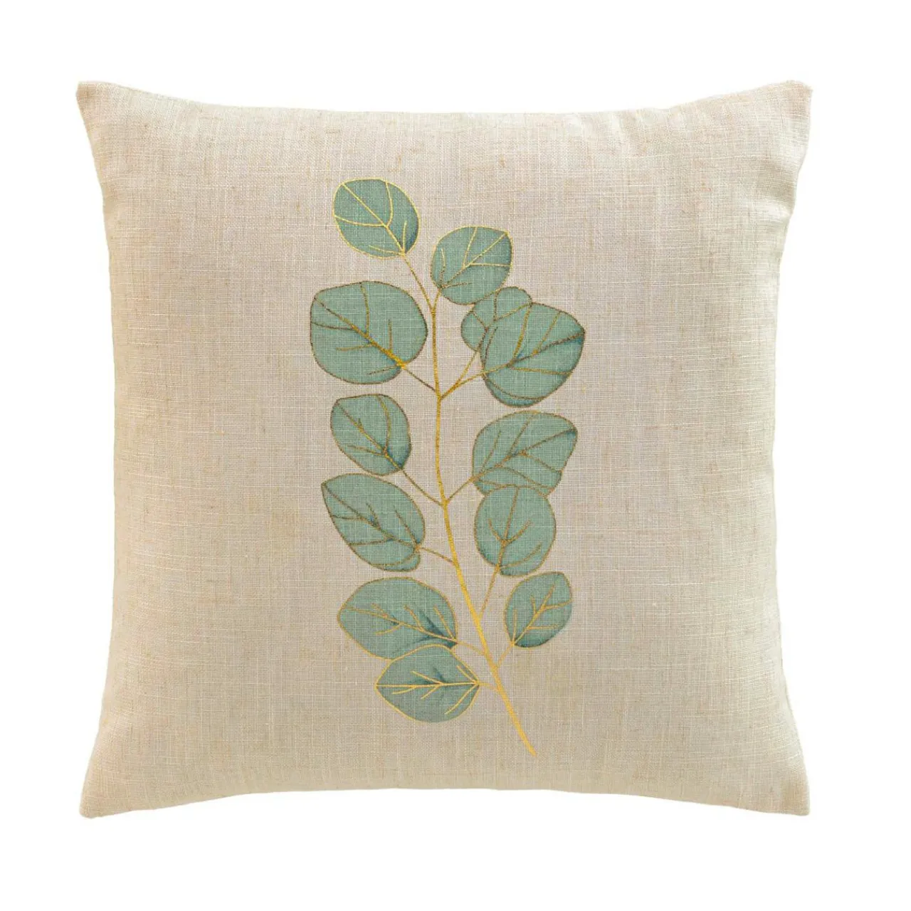 Coussin Et Housse|douceur d'intu017drieur Coussin carré effet lin (45 x 45 cm) Eucalys Vert