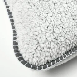 Coussin Et Housse|STOF Coussin carré fausse fourrure (50 x 50 cm) Winston Gris