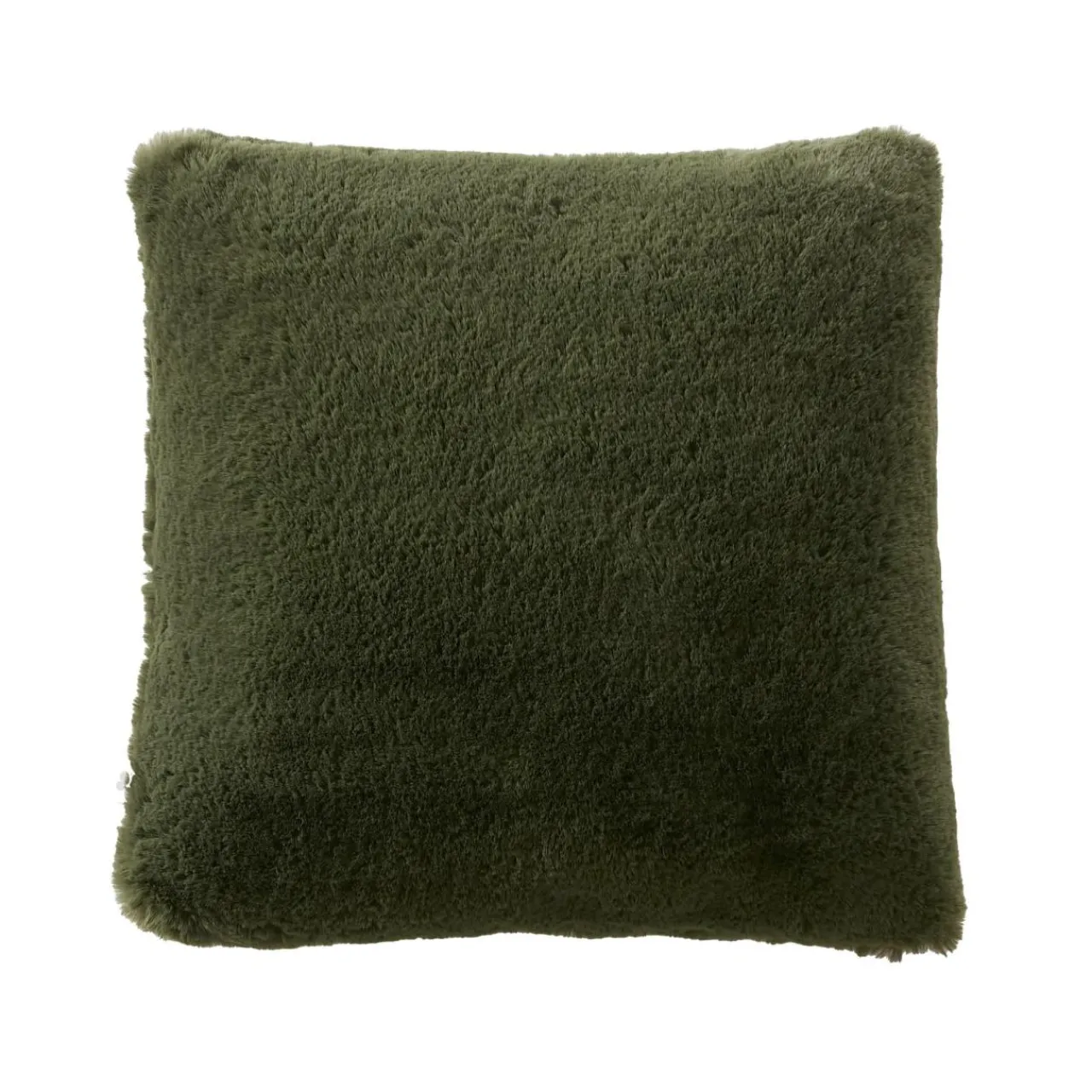 Coussin Et Housse|EMINZA Coussin carré fausse fourrure (45 x 45 cm) Finn Vert kaki