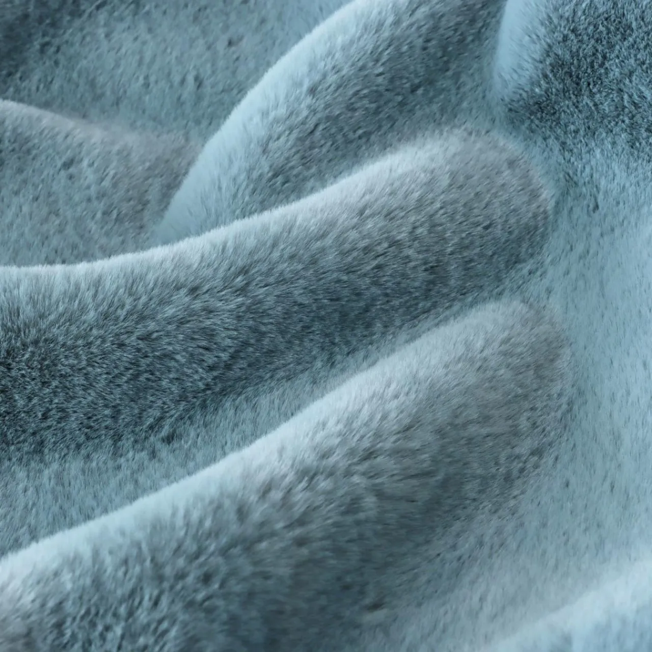 Coussin Et Housse|EMINZA Coussin carré fausse fourrure (45 x 45 cm) Finn Bleu