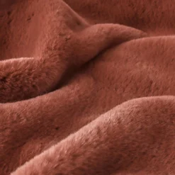 Coussin Et Housse|EMINZA Coussin carré fausse fourrure (45 x 45 cm) Finn Terracotta