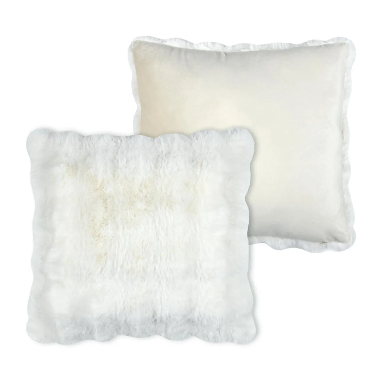 Coussin Et Housse|STOF Coussin carré fausse fourrure (45 x 45 cm) Nebraska Ecru