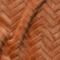 Coussin Et Housse|EMINZA Coussin carré flanelle (45 x 45 cm) Zag Cuivre