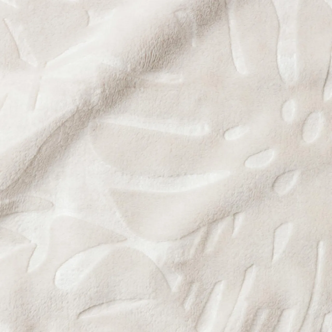 Coussin Et Housse|EMINZA Coussin carré flanelle (45 x 45 cm) Flore Ecru