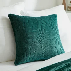 Coussin Et Housse|EMINZA Coussin carré flanelle (45 x 45 cm) Flore Vert