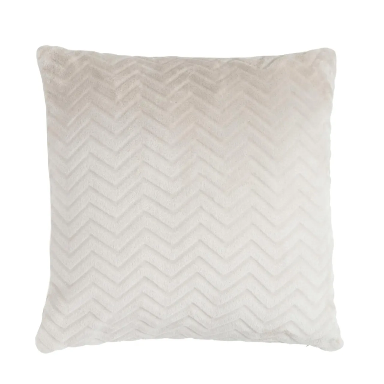 Coussin Et Housse|EMINZA Coussin carré flanelle (45 x 45 cm) Zag Beige