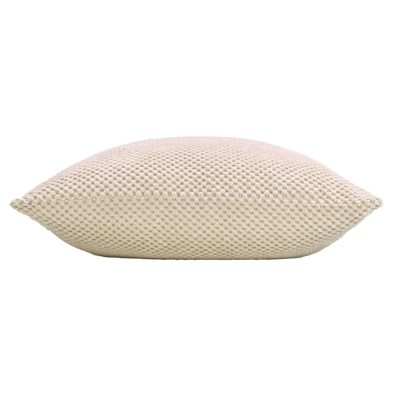 Coussin Et Housse|douceur d'intu017drieur Coussin carré flanelle relief (45 x 45 cm) Java Ecru