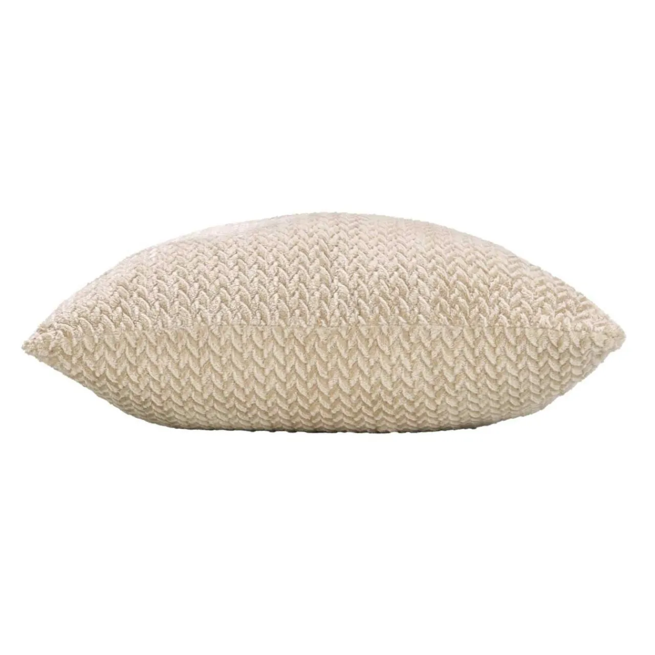 Coussin Et Housse|douceur d'intu017drieur Coussin carré flanelle relief (45 x 45 cm) Flanela Beige