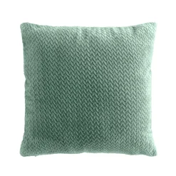 Coussin Et Housse|douceur d'intu017drieur Coussin carré flanelle relief (45 x 45 cm) Flanela Vert kaki
