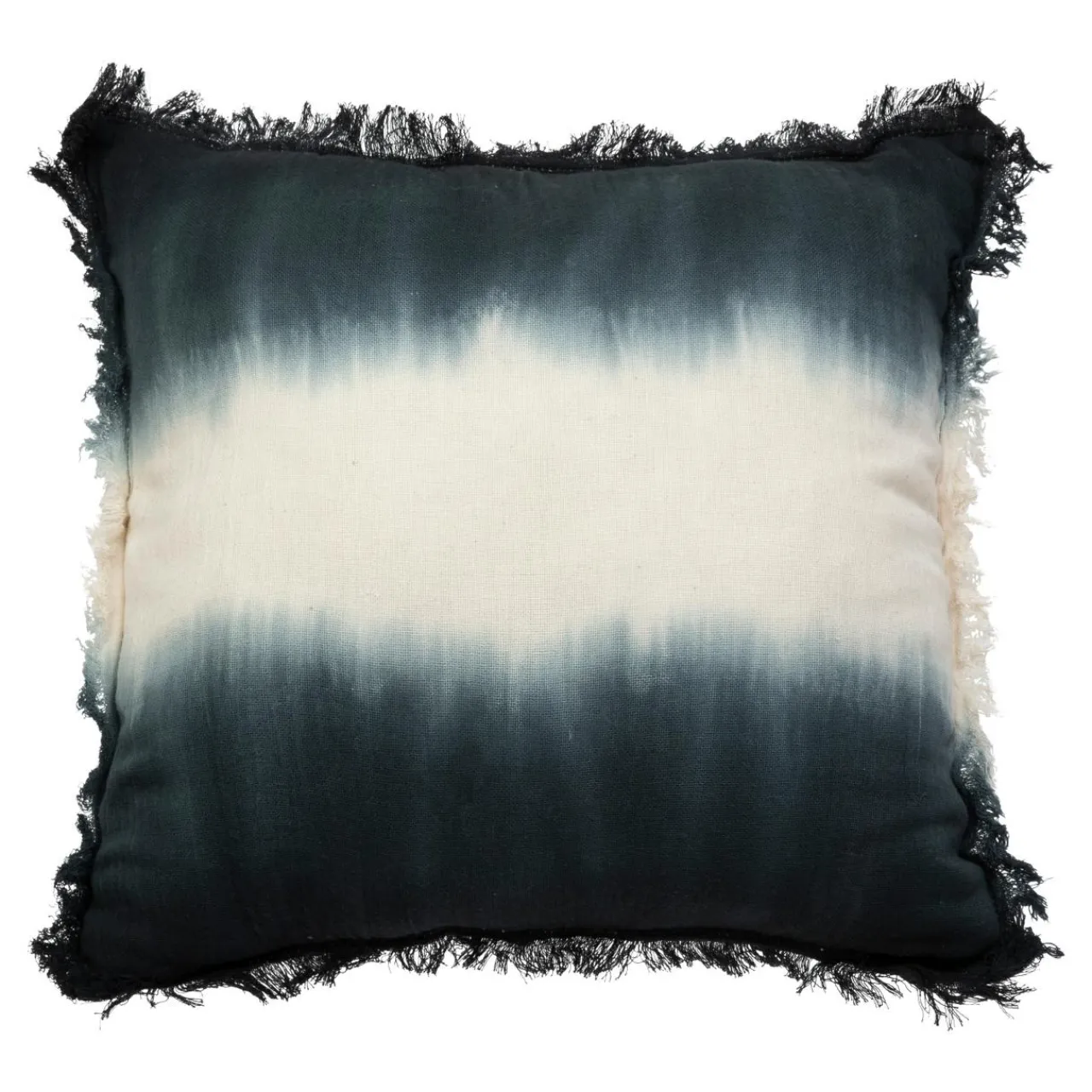 Coussin Et Housse|Atmosphera, cru017dateur d'intu017drieur Coussin carré franges (40 x 40 cm) Inuit Dream Bleu