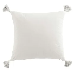 Coussin Et Housse|EMINZA Coussin carré gaze de coton (40 x 40 cm) Gaïa chantilly Blanc