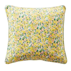 Coussin Et Housse|EMINZA Coussin carré gaze de coton (45 x 45 cm) Abigaël Jaune