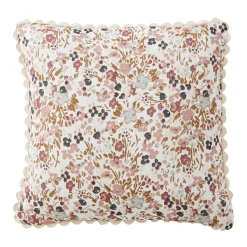 Coussin Et Housse|EMINZA Coussin carré gaze de coton (40 x 40 cm) Constance pampa Beige