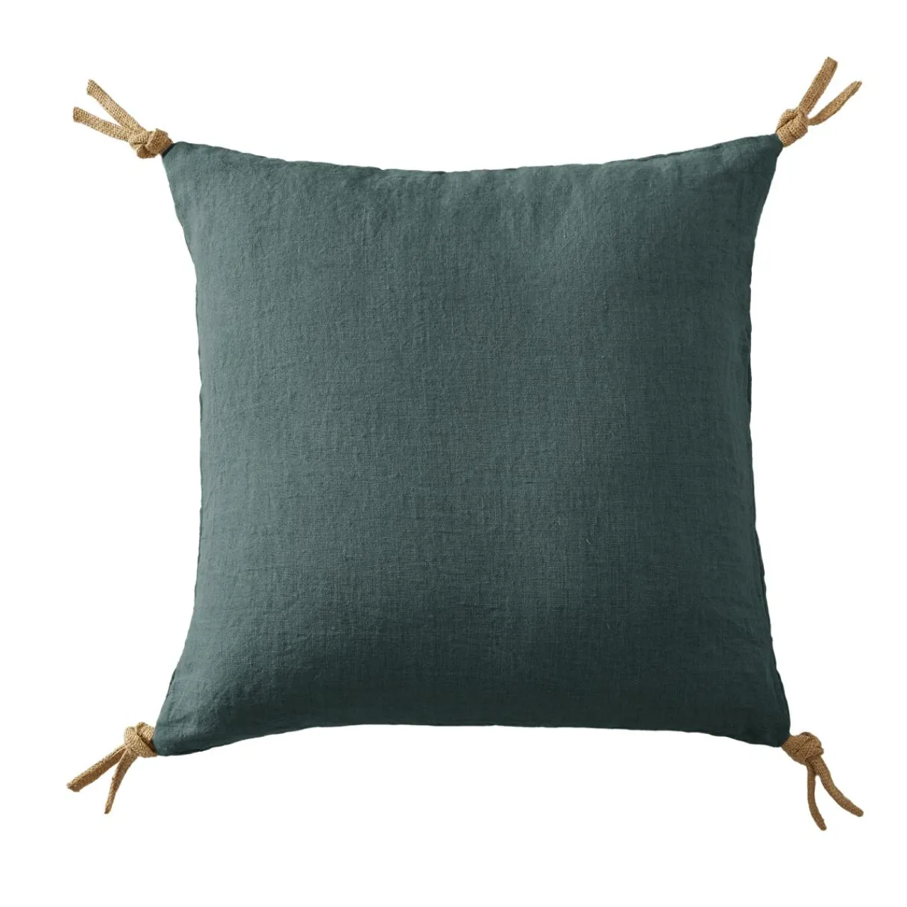 Coussin Et Housse|EMINZA Coussin carré lin lavé (45 cm) Louise Gris ardoise