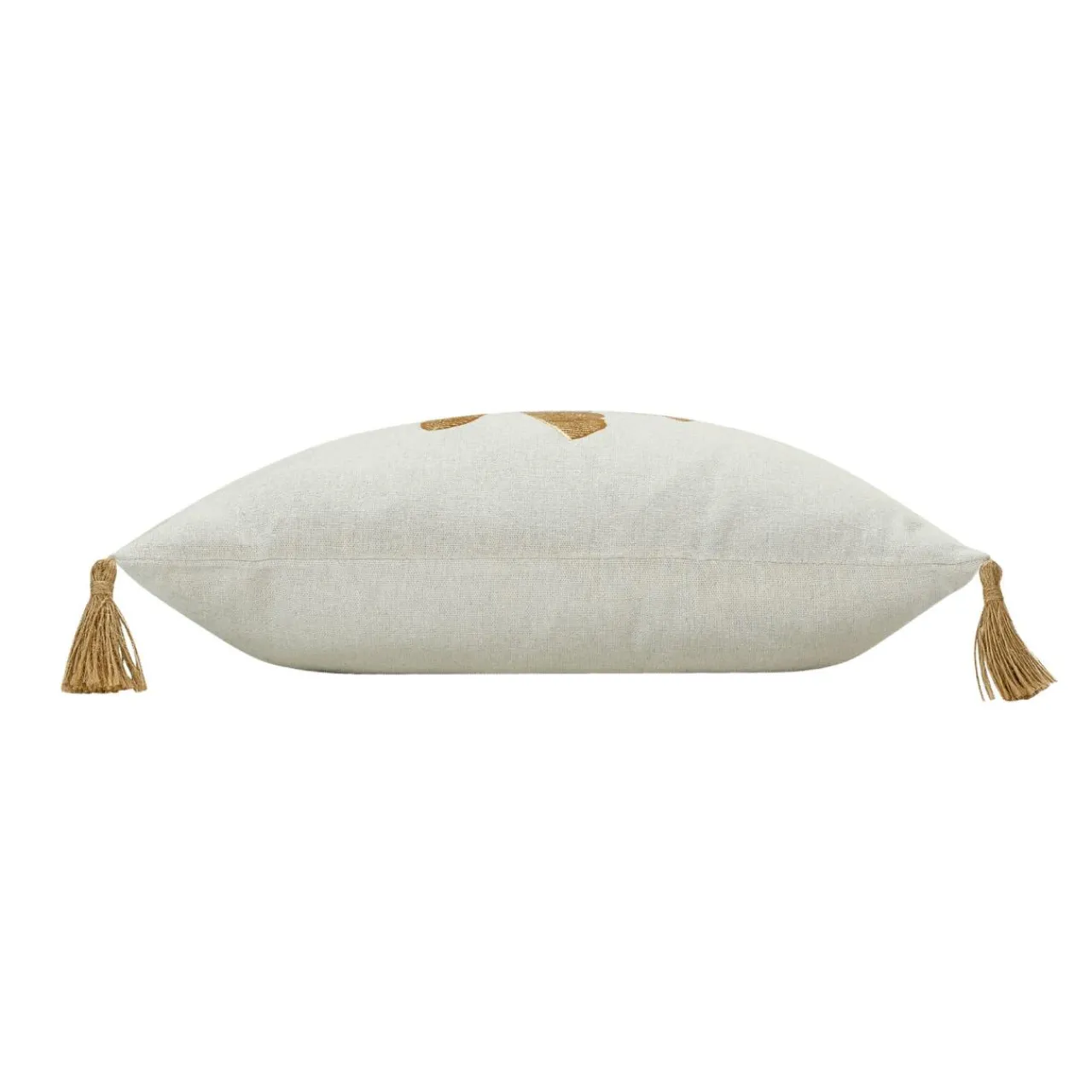 Coussin Et Housse|DOUCEUR D'INTERIEUR Coussin carré pompons (45 x 45 cm) Théa Marron