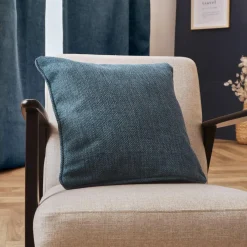 Coussin Et Housse|EMINZA Coussin carré tissé (45 x 45 cm) Alba Bleu