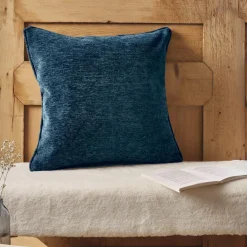 Coussin Et Housse|EMINZA Coussin carré tissé (45 x 45 cm) Magnus Bleu nuit