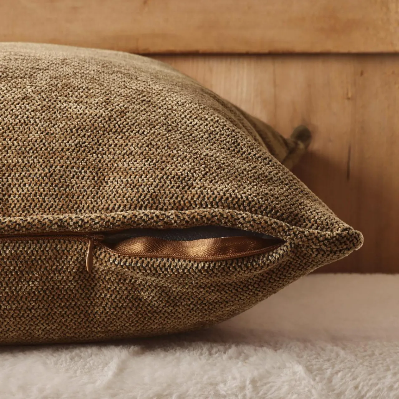 Coussin Et Housse|EMINZA Coussin carré tissé (45 x 45 cm) Magnus Camel