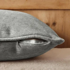 Coussin Et Housse|EMINZA Coussin carré tissé (45 x 45 cm) Magnus titane Gris