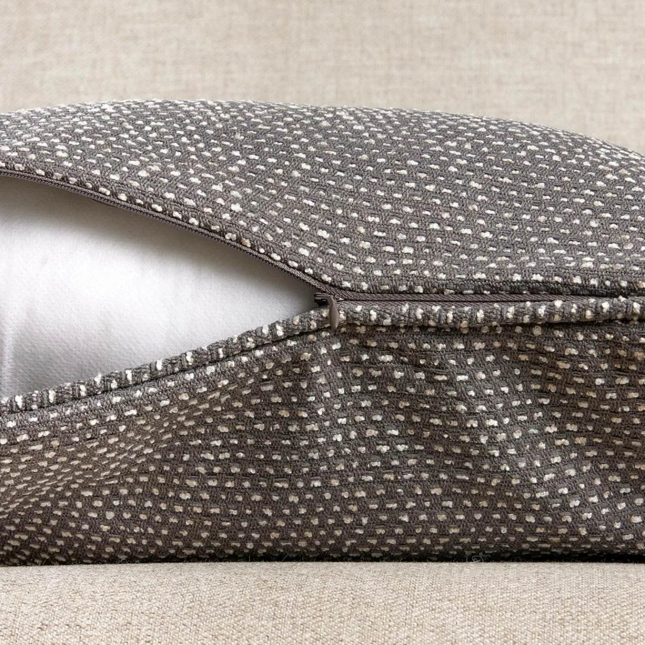 Coussin Et Housse|EMINZA Coussin carré tissé (50 x 50 cm) Oscar Gris Anthracite
