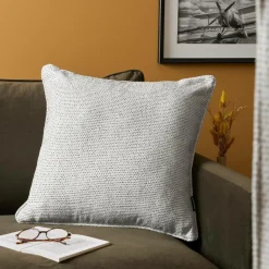 Coussin Et Housse|EMINZA Coussin carré tissé (50 x 50 cm) Oscar perle Gris