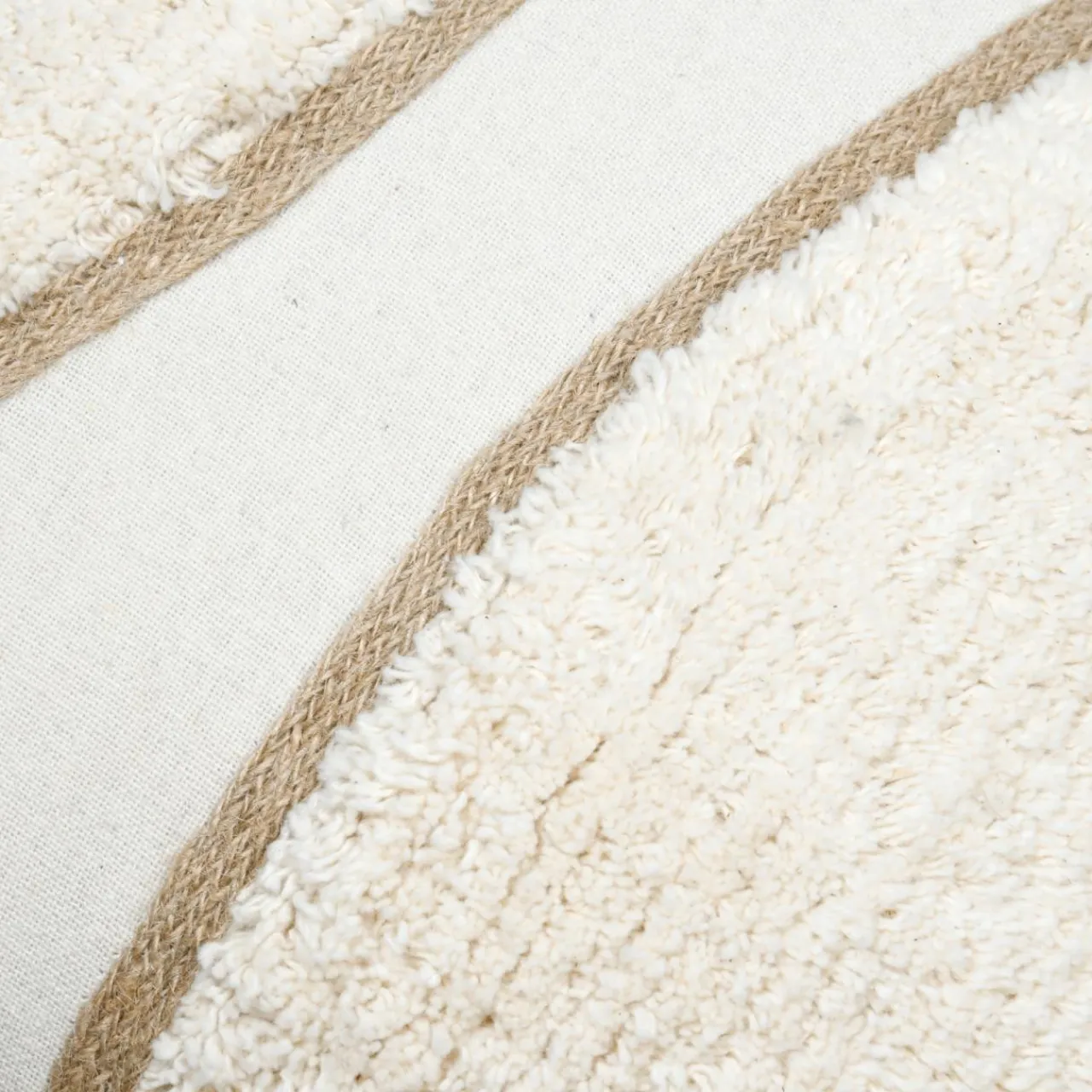 Coussin Et Housse|STOF Coussin carré tufté (45 x 45 cm) Blokken Ecru