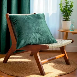 Coussin Et Housse|EMINZA Coussin carré velours (60 x 60 cm) Fern Vert sapin