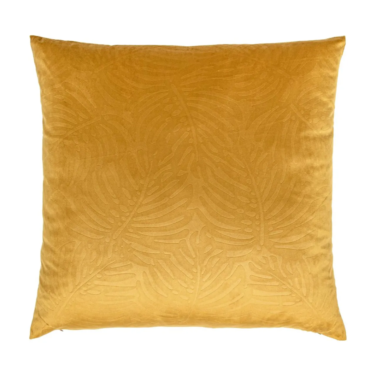 Coussin Et Housse|EMINZA Coussin carré velours (60 x 60 cm) Fern Jaune ocre