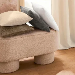 Coussin Et Housse|douceur d'intu017drieur Coussin carré Velours (45 x 45 cm) Leo Beige