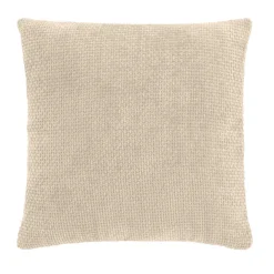 Coussin Et Housse|douceur d'intu017drieur Coussin carré velours (45 x 45 cm) Leo Ecru