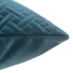 Coussin Et Housse|ATMOSPHERA Coussin carré velours (40 x 40 cm) Dolce Bleu canard