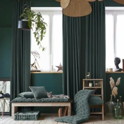 Coussin Et Housse|EMINZA Coussin carré velours de coton (45 x 45 cm) Victor Gris ardoise