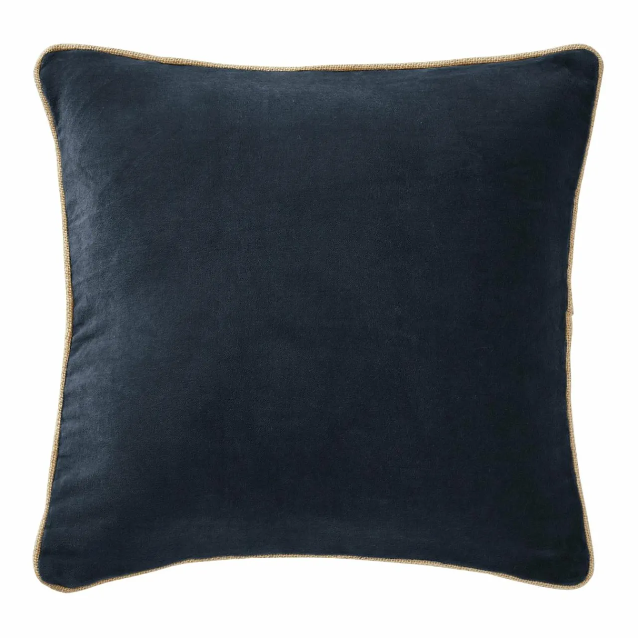 Coussin Et Housse|EMINZA Coussin carré velours de coton (45 x 45 cm) Victor Bleu nuit