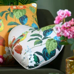 Coussin Et Housse|STOF Coussin cœur coton (40 x 40 cm) Emmy Ecru