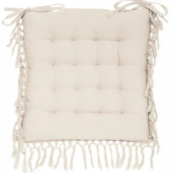 Galette De Chaise|ATMOSPHERA Coussin de chaise carré (40 x 40 cm) Minos Ivoire