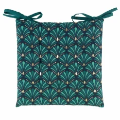 Galette De Chaise|DOUCEUR D'INTERIEUR Coussin de chaise carré (40 x 40 cm) Artchic Bleu canard