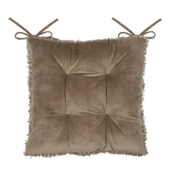 Galette De Chaise|STOF Coussin de chaise carré bouclette (38 x 38 cm) Cosylife Taupe