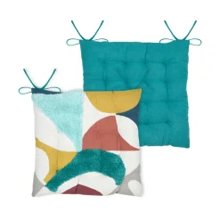 Galette De Chaise|STOF Coussin de chaise carré coton (38x38 cm) Blokken Multicolore