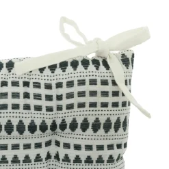 Galette De Chaise|ATMOSPHERA Coussin de chaise carré coton recyclé (38 x 38 cm) Micah Bleu