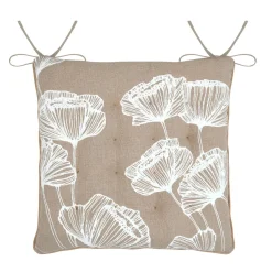 Galette De Chaise|STOF Coussin de chaise carré coton (38 x 38 cm) Oriana Beige